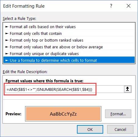 Hướng dẫn tìm kiếm và đánh dấu dữ liệu trong Excel 